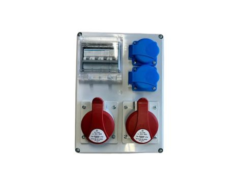 Rozdzielnica elektryczna CEE 32A 16A 2x230V z bezpiecznikami HAGER 98H-3