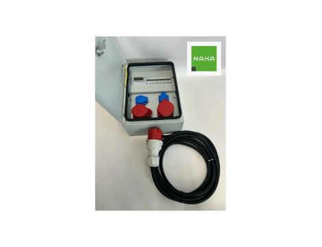 Rozdzielnica CEE 32A 16A 2x230V z licznikiem z kablem 5m IP54 94H-6