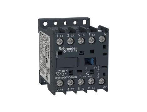 LC1K09004F7 Stycznik 4-biegunowy NO x4, 110VAC, 9A na panel, na szynę DIN