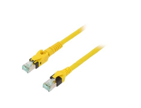 09488447745050 Patch cord S/FTP 6a linka Cu PUR żółty 5m 27AWG Żyły: 8