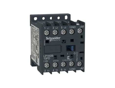 LP1K0910JD Stycznik 3-biegunowy NO x3 Styki pomocnicze: NO 12VDC, 9A, 690V