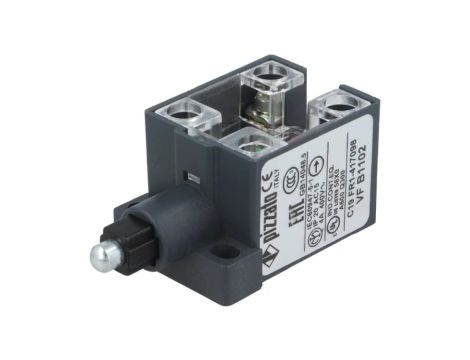 VFB1102 Wyłącznik krańcowy metalowy trzpień NC x2 10A max.400VAC