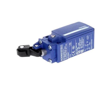 XCKN2127G11 Wyłącznik krańcowy dźwignia R 22mm, rolka z tworzywa Ø14mm