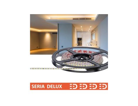 Taśma Delux 24V Slim 4mm LB 160led 3000K 550lm SMD2835 (50) PL7Y