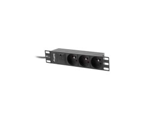Listwa zasilająca RACK 10 1U 3 gniazda z uni-schuko 2m LANBERG