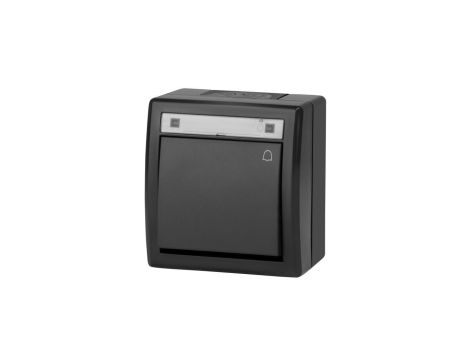 AQUANT 2K łącznik natynkowy zwierny dzwonek IP55 antracytowy 5005-17