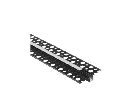 Profil GPW01 podtynkowy czarny + klosz mleczny 1m