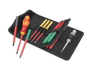 Wkrętaki izolowane 1kV dla elektryka rękojeść + 14 trzpieni 4xPŁ + 2xPH + 4xPZ + 4xTX + próbnik Wera Kompakt VDE Take it easy ze