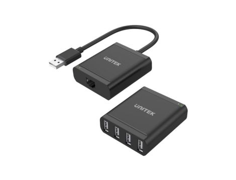Unitek Y-2516 przedłużacz USB 2.0 po skrętce 4xUSB