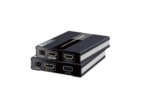 Konwerter KVM HDMI/USB 1080p60Hz do 60m po kablu sieciowym Kat6 PoC IDATA HDMI-KVM60