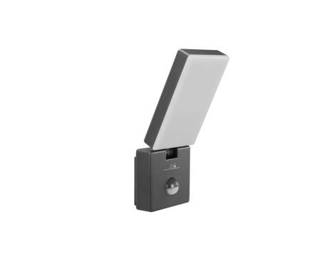 Lampa LED z czujnikiem ruchu Maclean, czujnik ruchu PIR, kolor szary, 10W, IP65, 800lm, barwa neutralna biała (4000K) MCE516 GR