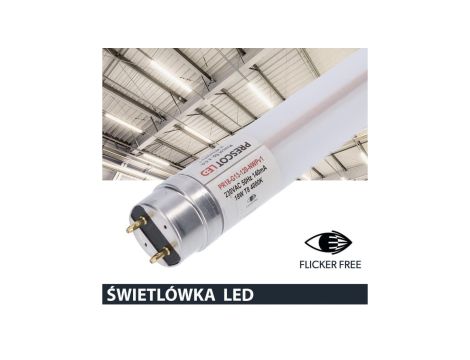 Świetlówka led T8 G13 120cm 18W 4000K 1800lm PC Prescot Flicker free