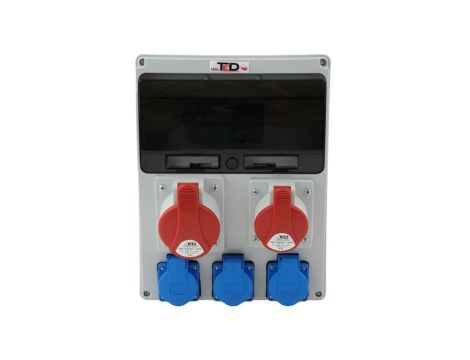 Rozdzielnica budowlana BERYL 32A/5P + 16A/5P + 3Gs 230V 04.120