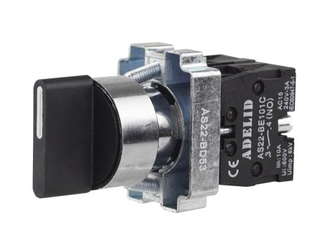 Wyłącznik piórkowy 1-0-2 monostabilny krótki 10A IP54 AS22-BD53