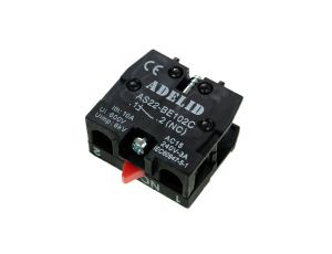 Styk pomocniczy do kaset 1xNC czerwony AS22-BBE102