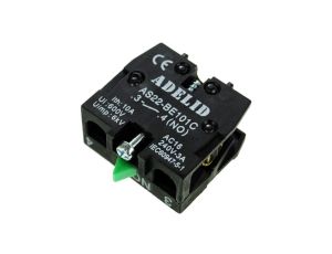 Styk pomocniczy do kaset 1xNO zielony AS22-BBE101