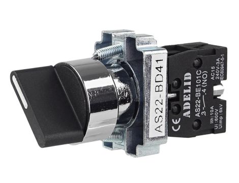 Wyłącznik piórkowy 0-1 monostabilny krótki 10A IP54 AS22-BD41