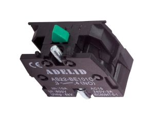 Styk pomocniczy do wyłączników piórkowych 1xNO zielony AS22-BE101