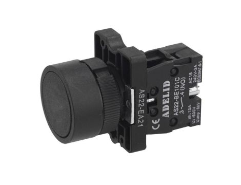 Przycisk sterowniczy czarny 1xNO 10 A IP54 AS22-EA21