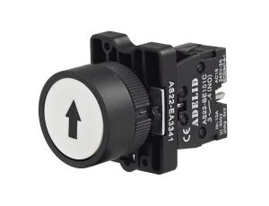 Przycisk sterowniczy biały ze strzałką 1xNO 10A IP54 AS22-EA3341