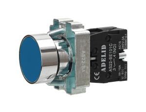 Przycisk sterowniczy niebieski 1xNO 10A IP54 metal AS22-BA61