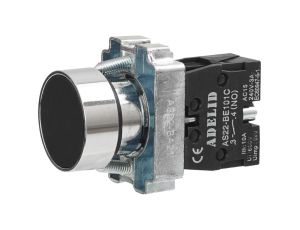 Przycisk sterowniczy czarny 1xNO 10A IP54 metal AS22-BA21