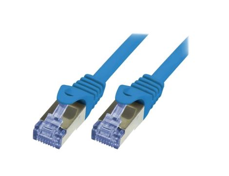 CQ3086S Patch cord S/FTP 6a linka Cu LSZH niebieski 7,5m 26AWG
