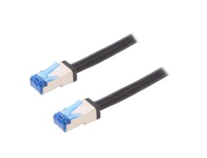 CQ7073S Patch cord S/FTP 6a linka Cu PE czarny 5m 26AWG
