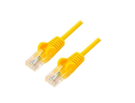 U/UTP5-CCA-200YL Patch cord U/UTP 5e linka CCA PVC żółty 20m 27AWG
