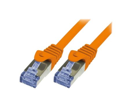CQ3088S Patch cord S/FTP 6a linka Cu LSZH pomarańczowy 7,5m 26AWG