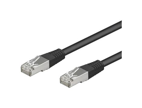 SF/UTP5-CCA-150BK Patch cord SF/UTP 5e linka CCA PVC czarny 15m 26AWG