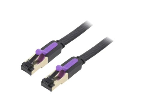 ICABJ Patch cord U/FTP 7 linka Cu PVC czarny 5m 30AWG