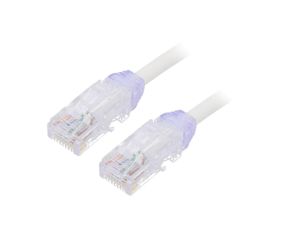 UTP28X5M Patch cord TX6A-28™,U/UTP 6a drut Cu LSZH biały 5m 28AWG