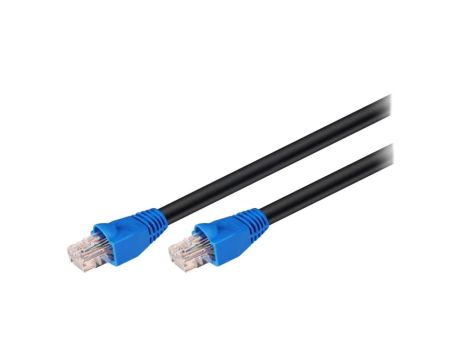 U/UTP6-CCA-150-O Patch cord U/UTP 6 CCA PE czarny 15m RJ45 wtyk,z obu stron