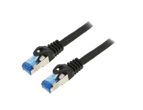 PCF6A-10CC-1500-BK Patch cord S/FTP 6a linka CCA LSZH czarny 15m 26AWG Żyły: 8