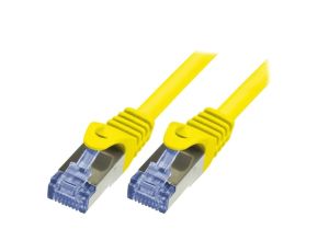 CQ3087S Patch cord S/FTP 6a linka Cu LSZH żółty 7,5m 26AWG