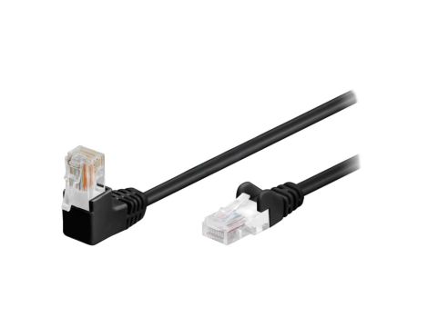 U/UTP5-90-150BK Patch cord U/UTP 5e linka CCA PVC czarny 15m 26AWG