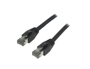 CQ8043S Patch cord S/FTP Cat 8.1 linka Cu LSZH czarny 1,5m 26AWG