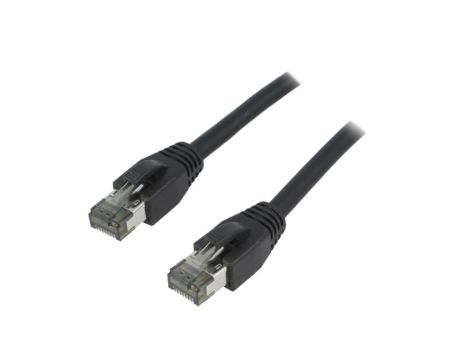 CQ8043S Patch cord S/FTP Cat 8.1 linka Cu LSZH czarny 1,5m 26AWG