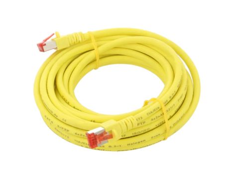 Patch cord S/FTP 6 linka Cu LSZH żółty 5m 27AWG 803019