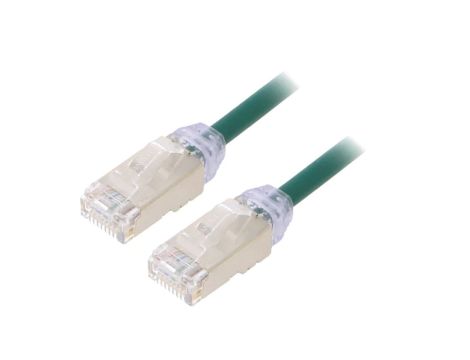 STP28X1MGR Patch cord F/UTP,TX6A-28™ 6a drut Cu LSZH zielony 1m 28AWG