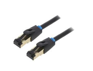 IKBBG Patch cord S/FTP Cat 8 linka OFC PVC czarny 1,5m Żyły: 8