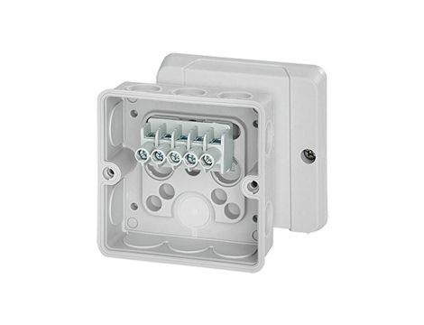 Puszka instalacyjna DE 9325 Z z zaciskami 88x88x50mm hermetyczna IP55 szara HENSEL