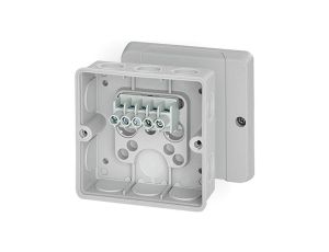 Puszka instalacyjna DE 9345 natynkowa 98x98x55 hermetyczna IP55 szara HENSEL