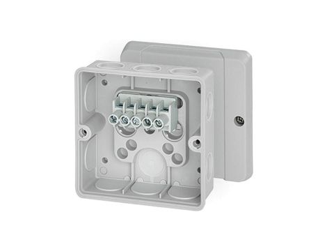 Puszka instalacyjna DE 9345 natynkowa 98x98x55 hermetyczna IP55 szara HENSEL