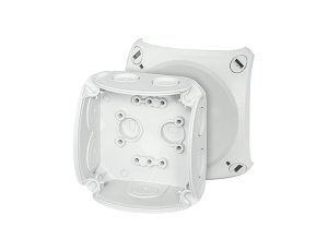 Puszka instalacyjna DK 0200 GZ natynkowa bez zacisków z linką łączącą pokrywę z podstawą 93x93x62mm hermetyczna IP66 szara HENSE