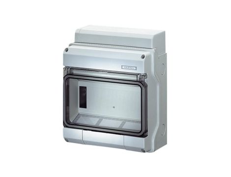 Rozdzielnica natynkowa hermetyczna 1x9 modułów IP54 200x238x111mm plastikowa drzwi transparentne HENSEL