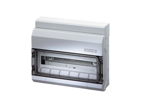 Rozdzielnica natynkowa hermetyczna 1x18 modułów IP54 403x333x129mm plastikowa drzwi transparentne HENSEL