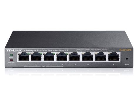 Switch 8x RJ45 1000Mb/s, 4x PoE, 55W, Desktop, Zarządzalny TP-Link TL-SG108PE