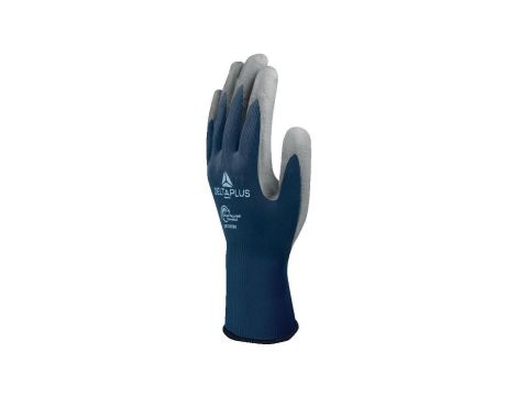 Rękawice dziane z poliestru z recyklingu, dłoń powlekana poliuretanem, ścieg 13, kolor Niebieski, rozmiar: 9, VE702GREEN09